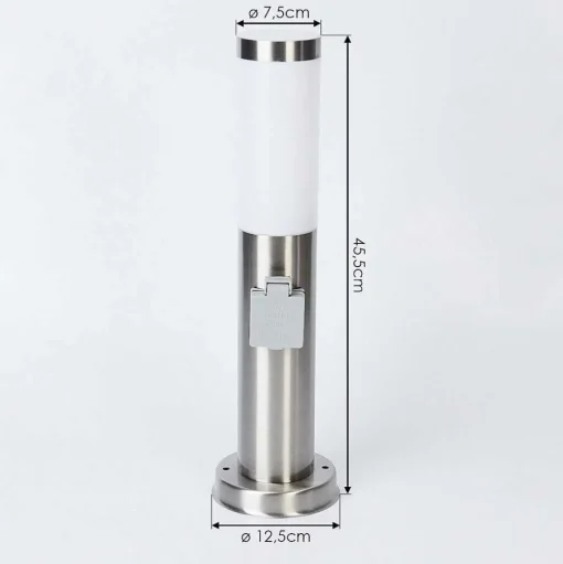 Borne Lumineuse Sessa Nickel Mat, 1 Lumiere