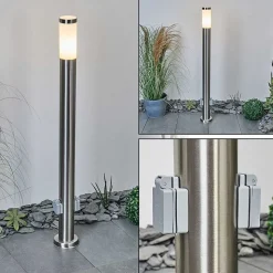 Borne Lumineuse Sessa Nickel Mat, 1 Lumiere