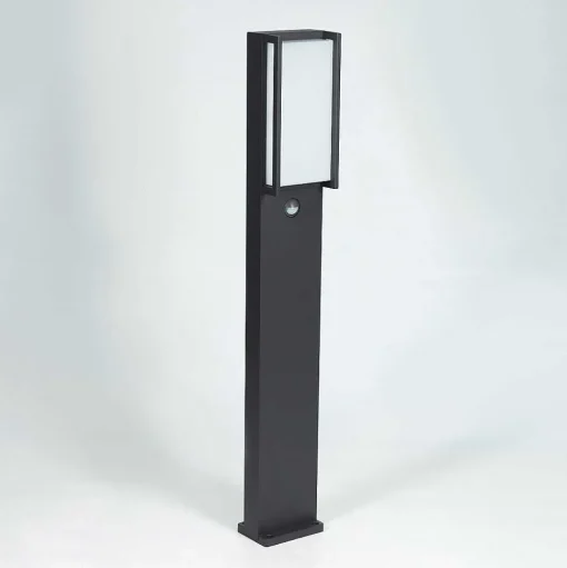 Borne Lumineuse Skove Led Anthracite, 1 Lumiere, Detecteur De Mouvement