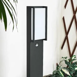 Borne Lumineuse Skove Led Anthracite, 1 Lumiere, Detecteur De Mouvement