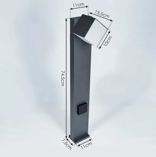 Borne Lumineuse Swanek Led Anthracite, 1 Lumiere