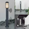 Borne Lumineuse Tunes Anthracite, 1 Lumiere, Detecteur De Mouvement
