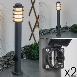 Borne Lumineuse Tunes Anthracite, 1 Lumiere