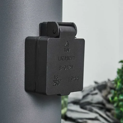 Borne Lumineuse Tunes Anthracite, 1 Lumiere, Detecteur De Mouvement