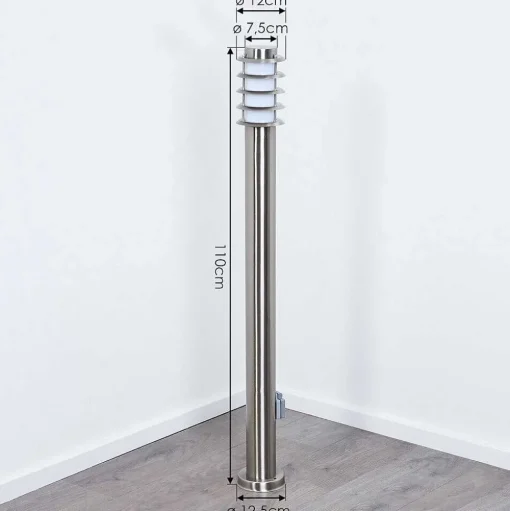 Borne Lumineuse Tunes Nickel Mat, 1 Lumiere