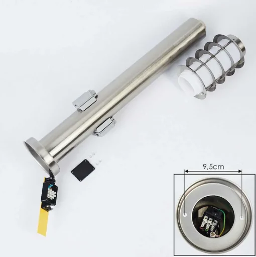 Borne Lumineuse Tunes Nickel Mat, 1 Lumiere