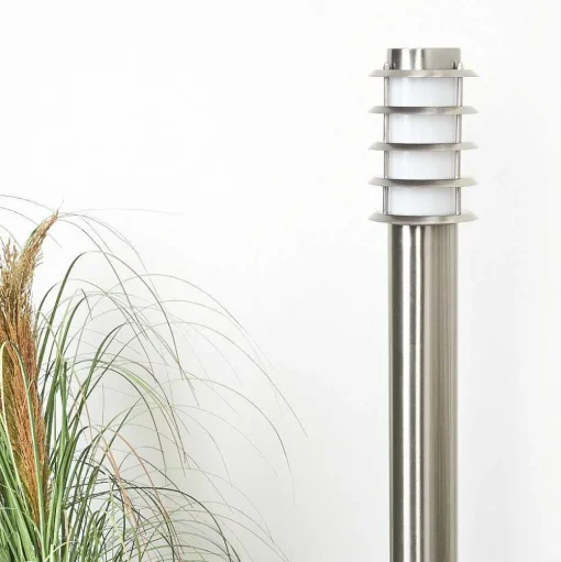 Borne Lumineuse Tunes Nickel Mat, 1 Lumiere