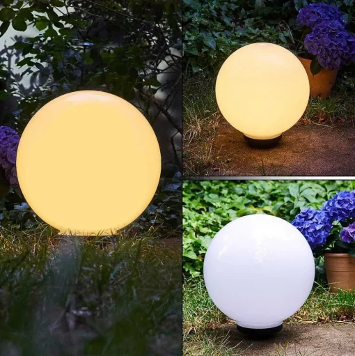 Boule Lumineuse Campinas Led Noir, Blanc, 1 Lumiere