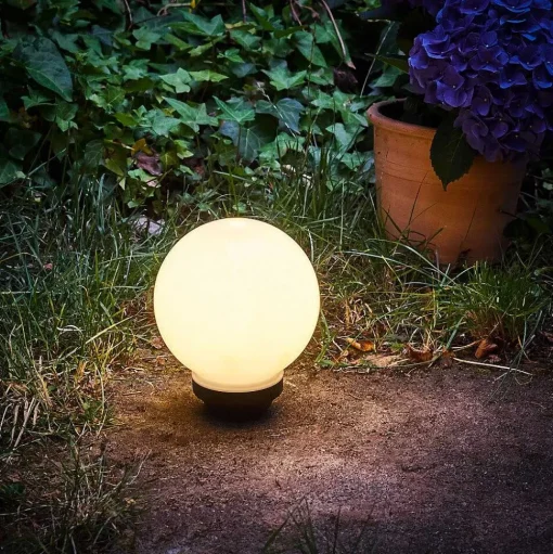 Boule Lumineuse Campinas Led Noir, Blanc, 1 Lumiere