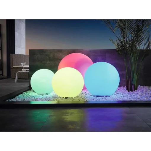Boule Lumineuse Eglo Monterolo-Z Led Blanc, 1 Lumiere, Changeur De Couleurs