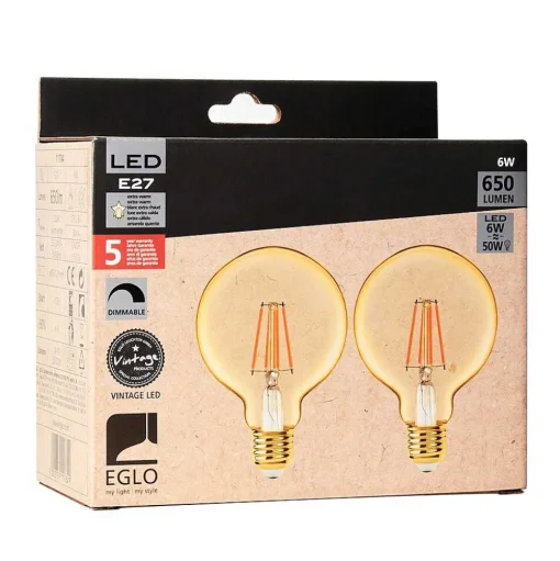 E27 Lot De 2 Led 6 Watts 2200 Kelvins 650 Lumens