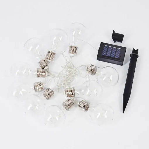 Guirlande Lumineuse Solaire Markhus Led Transparent, 10 Lumieres