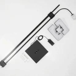Lampadaire A Vasque Janze Led Noir, 2 Lumieres