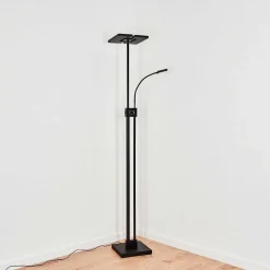 Lampadaire A Vasque Janze Led Noir, 2 Lumieres