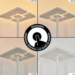 Lampadaire A Vasque Janze Led Blanc, 2 Lumieres