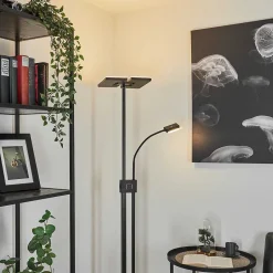 Lampadaire A Vasque Janze Led Noir, 2 Lumieres