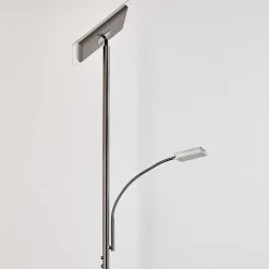 Lampadaire A Vasque Veteli Led Acier Inoxydable, 2 Lumieres