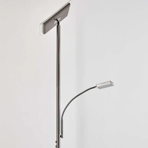 Lampadaire A Vasque Veteli Led Acier Inoxydable, 2 Lumieres