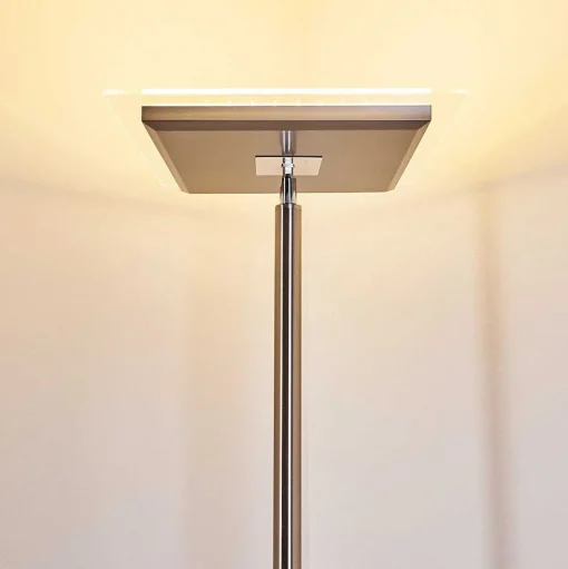 Lampadaire A Vasque Veteli Led Acier Inoxydable, 2 Lumieres