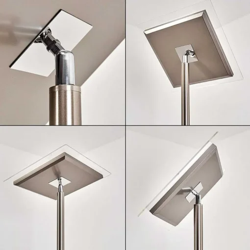 Lampadaire A Vasque Veteli Led Acier Inoxydable, 2 Lumieres