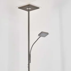 Lampadaire A Vasque Veteli Led Acier Inoxydable, 2 Lumieres