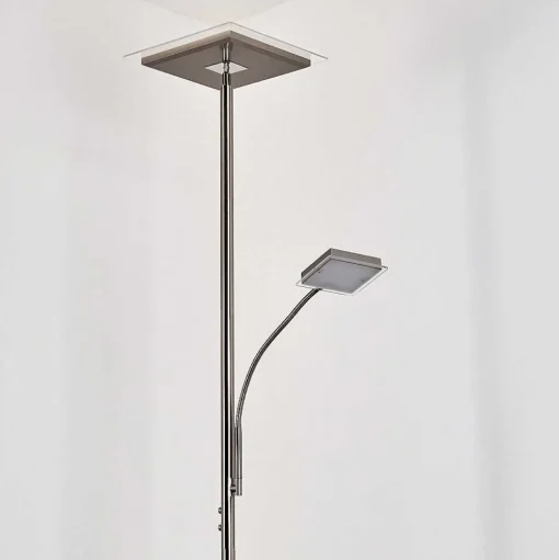 Lampadaire A Vasque Veteli Led Acier Inoxydable, 2 Lumieres