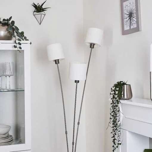 Lampadaire Alsen Nickel Mat, 3 Lumieres