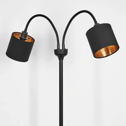 Lampadaire Alsen Noir, 2 Lumieres