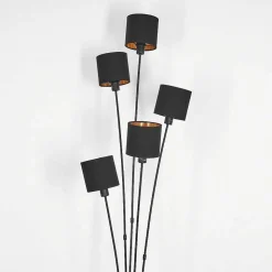 Lampadaire Alsen Noir, 5 Lumieres