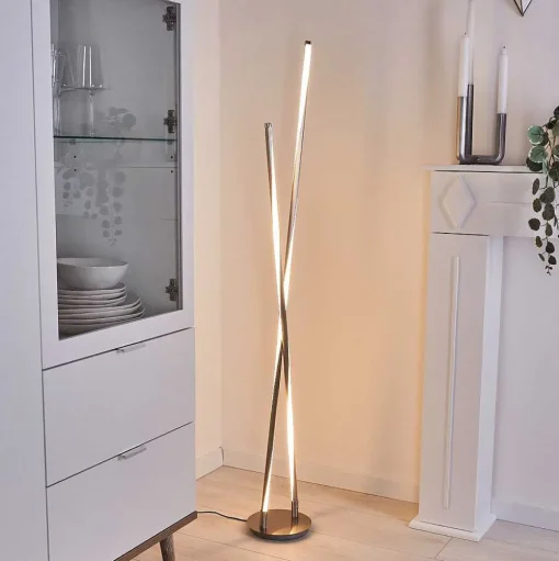 Lampadaire Concord Led Argente, 1 Lumiere
