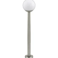 Lampadaire D'Exterieur Eglo Connect Nisia Led Acier Inoxydable, 1 Lumiere