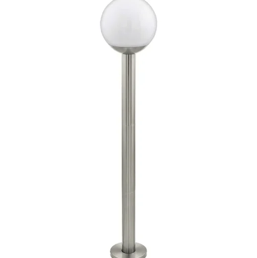 Lampadaire D'Exterieur Eglo Connect Nisia Led Acier Inoxydable, 1 Lumiere