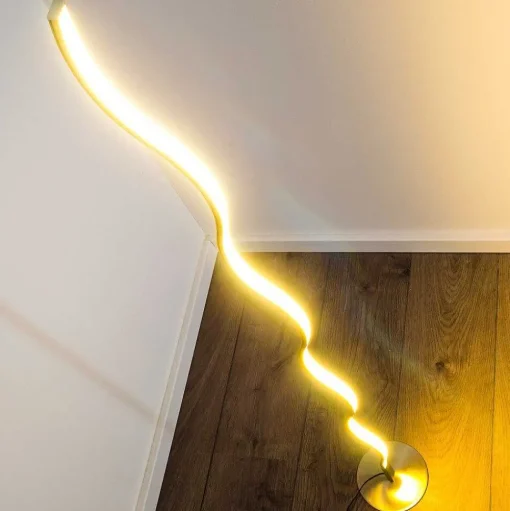 Lampadaire Dillon Led Nickel Mat, 1 Lumiere