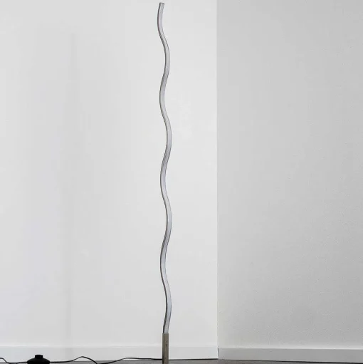 Lampadaire Dillon Led Nickel Mat, 1 Lumiere