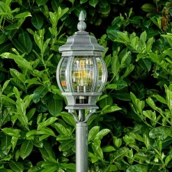 Lampadaire Exterieur Lentua Vert, Noir, 1 Lumiere
