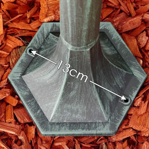 Lampadaire Exterieur Lentua Vert, Noir, 1 Lumiere