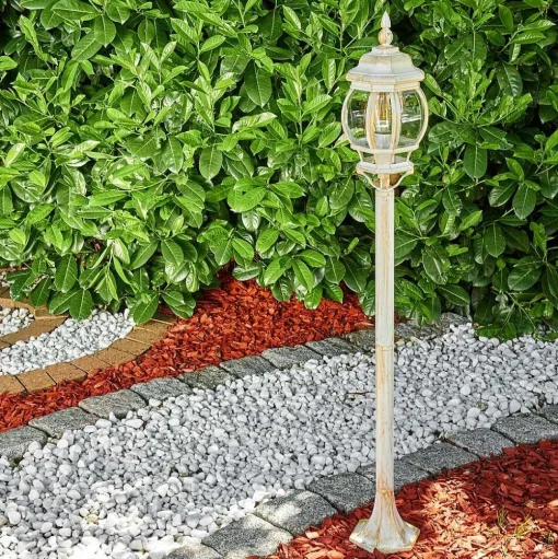 Lampadaire Exterieur Lentua Or, 1 Lumiere