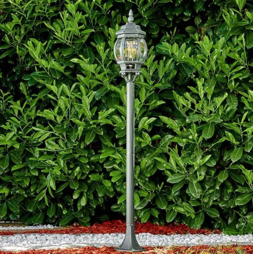 Lampadaire Exterieur Lentua Vert, Noir, 1 Lumiere