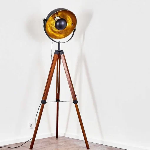 Lampadaire Jupiter Bois Fonce, 1 Lumiere