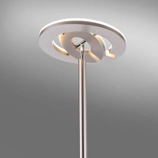 Lampadaire Leuchten-Direkt Lolasmart-Rocco Led Acier Brosse, 1 Lumiere, Telecommandes