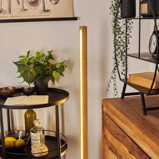 Lampadaire Madou Led Ecru, Noir, 1 Lumiere