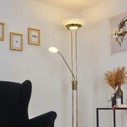 Lampadaire Mairoa Led Laiton, 2 Lumieres