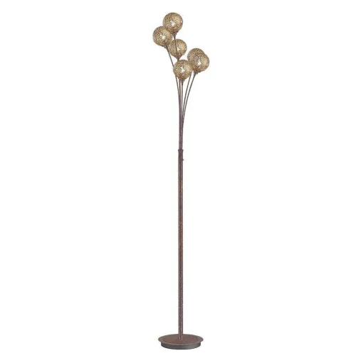 Lampadaire Paul Neuhaus Greta Rouille, 6 Lumieres