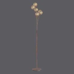 Lampadaire Paul Neuhaus Greta Rouille, 6 Lumieres