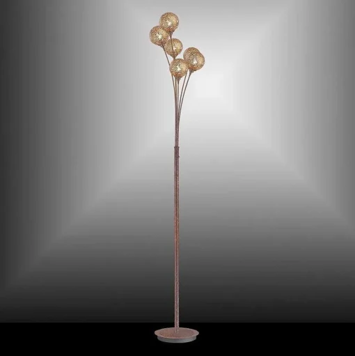 Lampadaire Paul Neuhaus Greta Rouille, 6 Lumieres