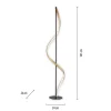 Lampadaire Paul Neuhaus Qswing Led Anthracite, Or, 1 Lumiere, Telecommandes