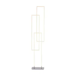 Lampadaire Paul Neuhaus Q-Inigo Led Acier Brosse, 3 Lumieres, Telecommandes