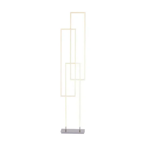 Lampadaire Paul Neuhaus Q-Inigo Led Acier Brosse, 3 Lumieres, Telecommandes