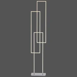 Lampadaire Paul Neuhaus Q-Inigo Led Acier Brosse, 3 Lumieres, Telecommandes