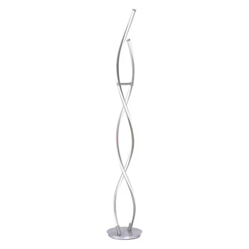 Lampadaire Paul Neuhaus Q-Malina Led Acier Inoxydable, 2 Lumieres, Telecommandes